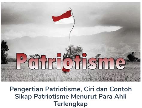 Pengertian dari Patriotisme
